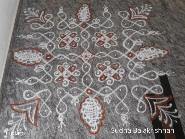 Rangoli: simple chiku kolam