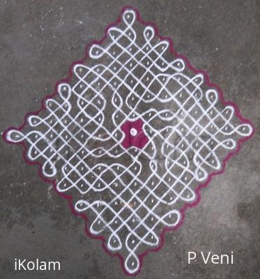 Rangoli: 15x1 KOLAM(sikku kolam-85)