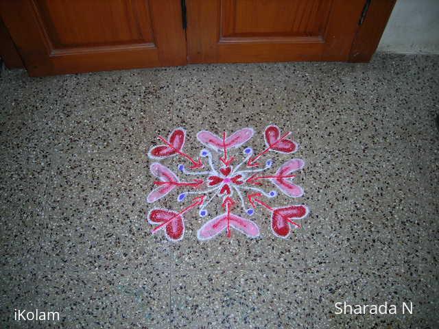 Rangoli: Kidney and heart kolam