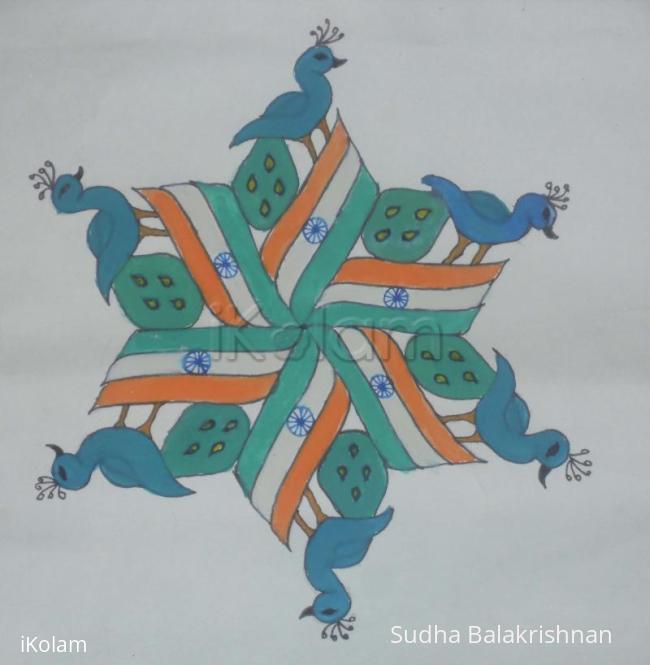 Rangoli: Independence day KOlam