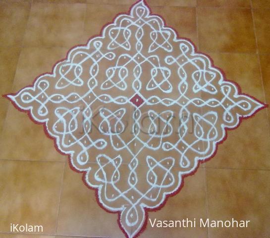 Rangoli: 15 x 1 dotted kolam