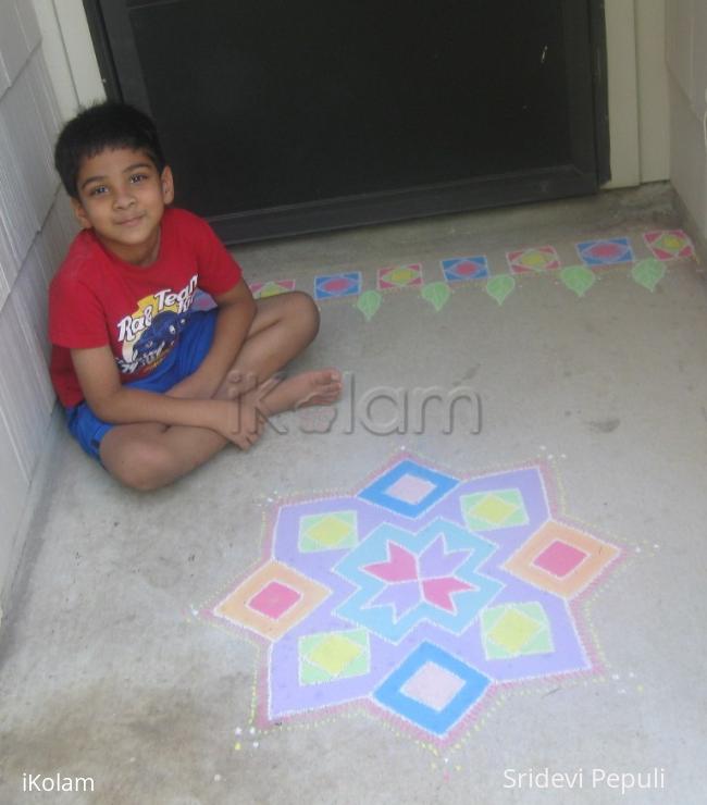 Rangoli: Dotted kolam 15-1