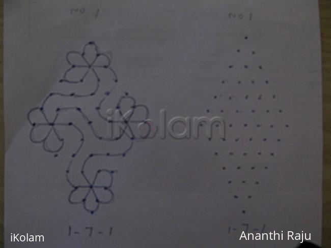 Rangoli: Edaipulli kolam No.1