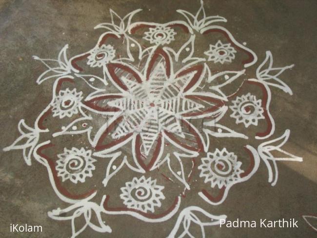 Rangoli: Ganesh Chathurthi  Freehand Maa kolam