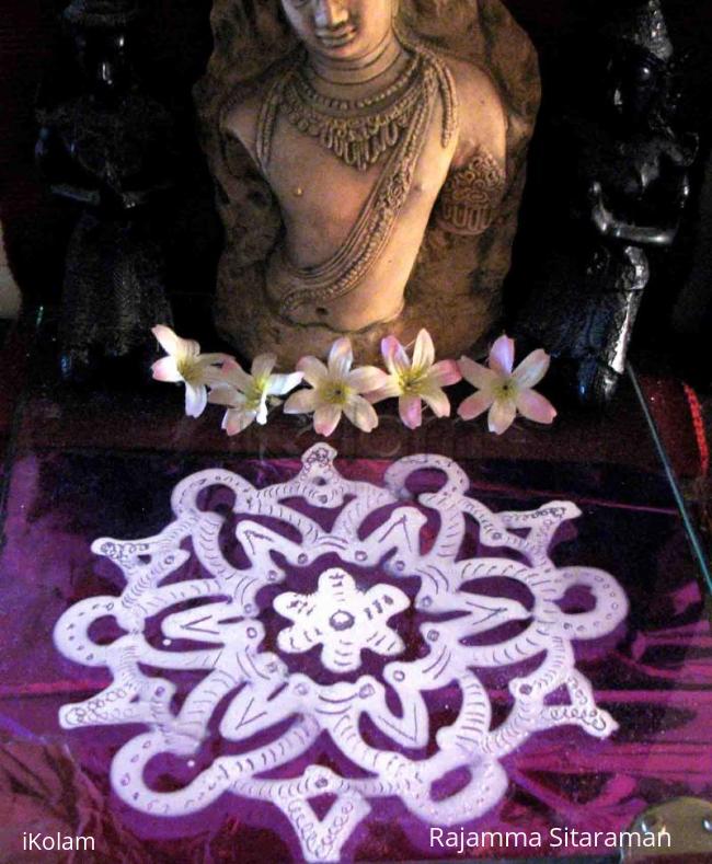 Rangoli: kolam on glass