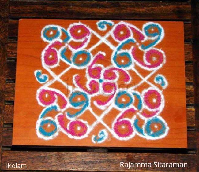 Rangoli: 9 x 9 dotted kolam