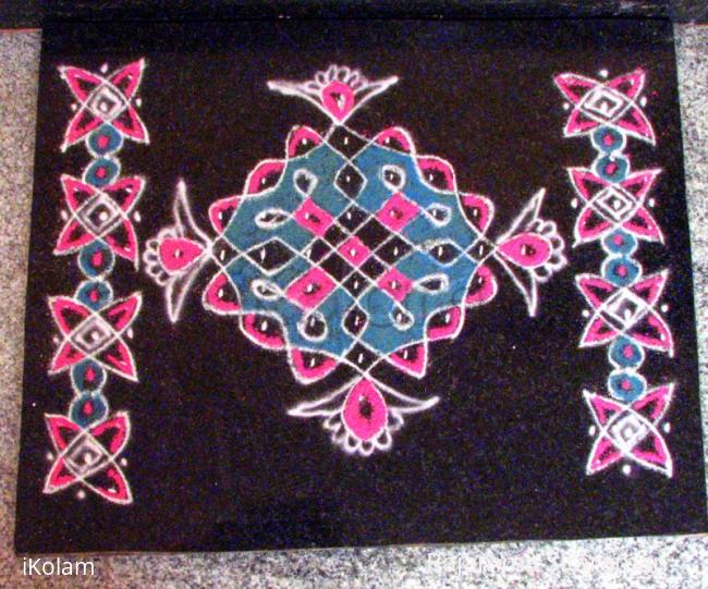 Rangoli: Pink/ Blue morning Raaga