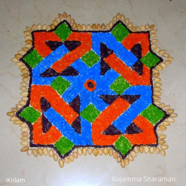 Rangoli: Seven-up kolam