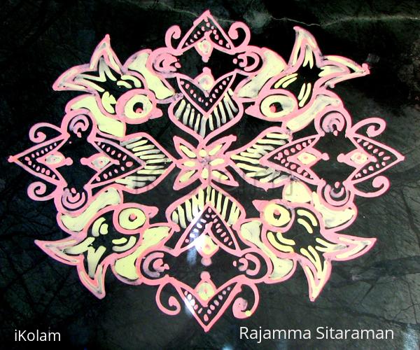 Rangoli: colorful design kolam 