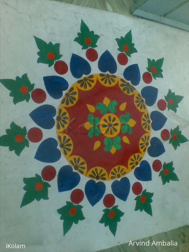 Rangoli: oil paint rangoli