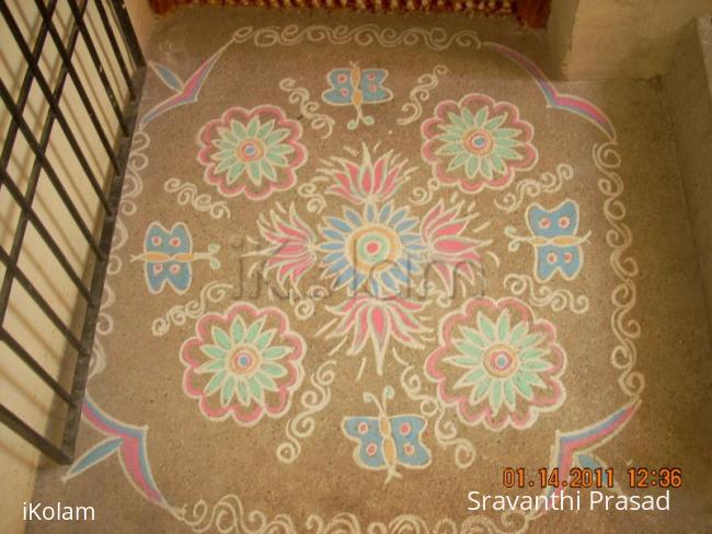 Rangoli: Pongal Freehand Kolam