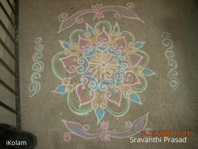 Rangoli: Kolam for Durga pooja