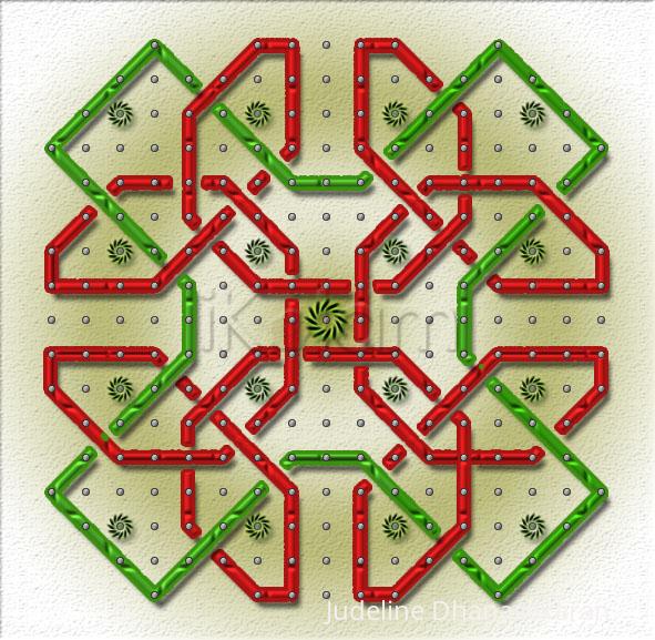 Rangoli: Inspired by 'JKM's Simple Celtic Knot'