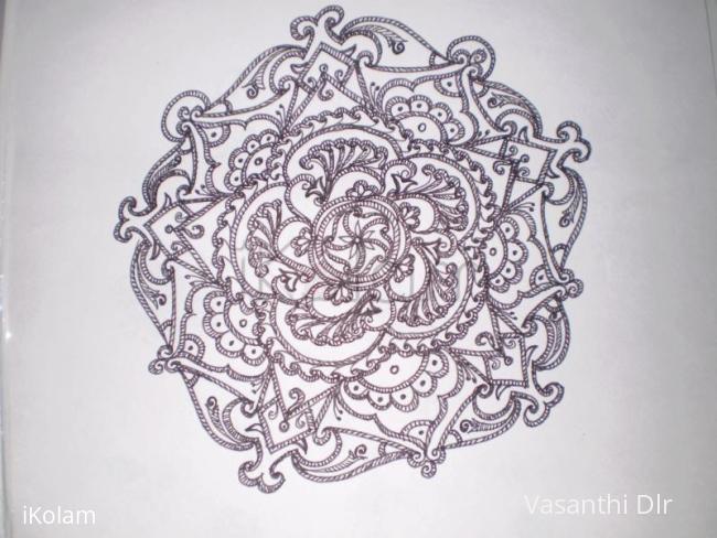 Rangoli: free hand sketch