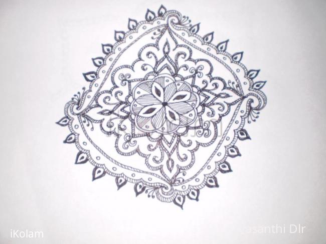 Rangoli: free hand sketch