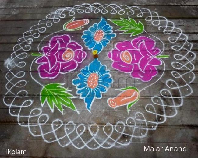 Rangoli: Rose Rangoli