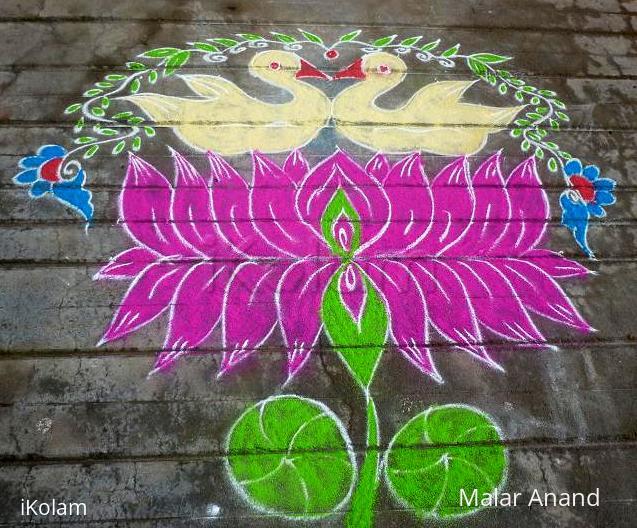 Rangoli: Lotus & Swan