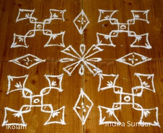 Rangoli: 9  * 9 kolam