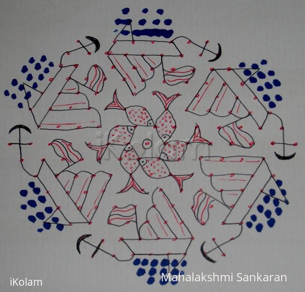 Rangoli: Ship / Boat Kolam