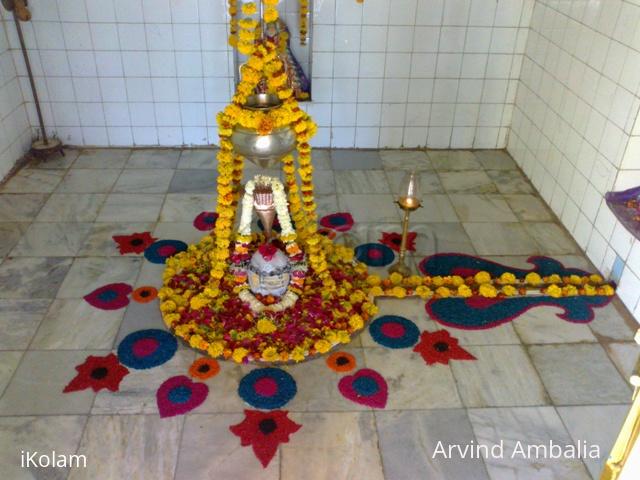 Rangoli: Shiv Shringar with Colored Rise