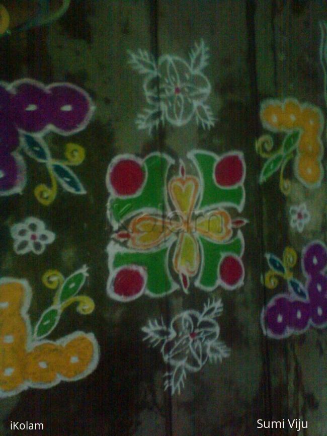 Rangoli: butterfly kolam