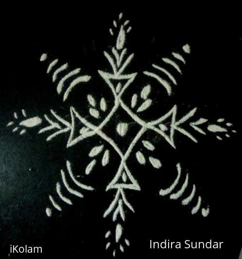 Rangoli: White on black