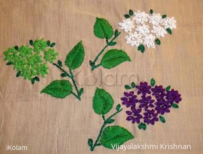 Rangoli: embroidary--Flowerbunch