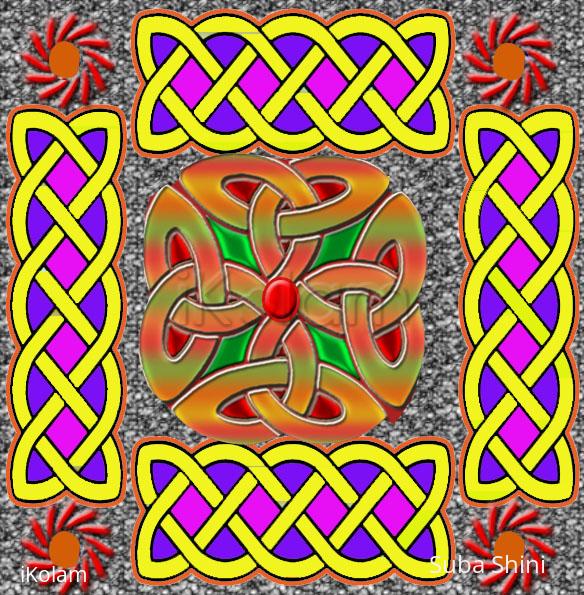 Rangoli: celtic knot design