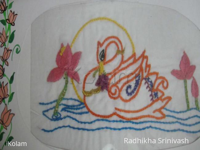 Rangoli: chain stitch embroidery 