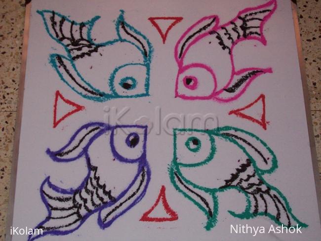 Rangoli: Fish Kolam