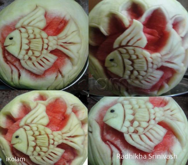 Rangoli: watermelon carving