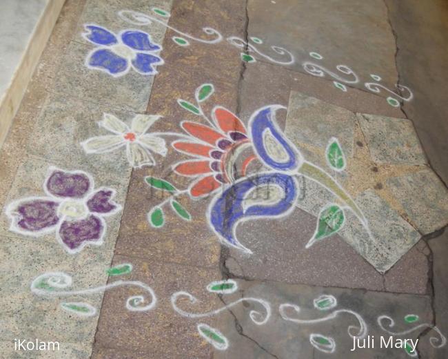 Rangoli: free hand kolam 11