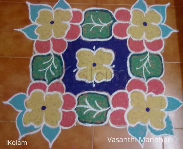 Rangoli: 9 x 9  dotted kolam