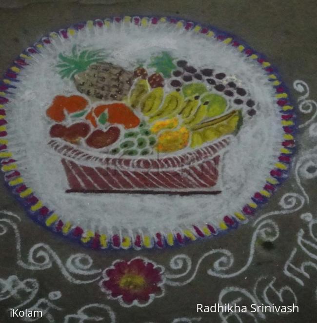 Rangoli: chithirai kani kolam 