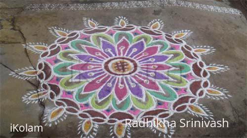 Rangoli: karthigai deepam kolam 