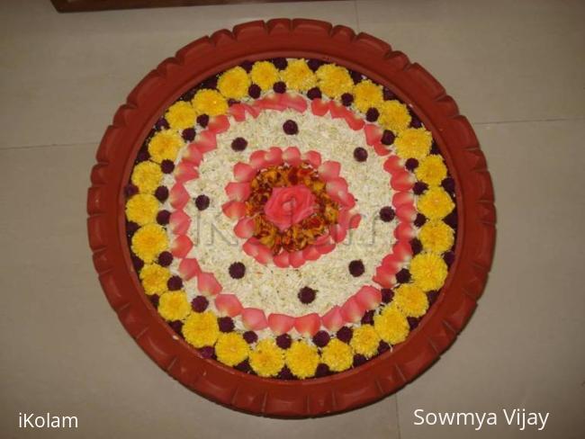 Rangoli: Flowers in Uruli