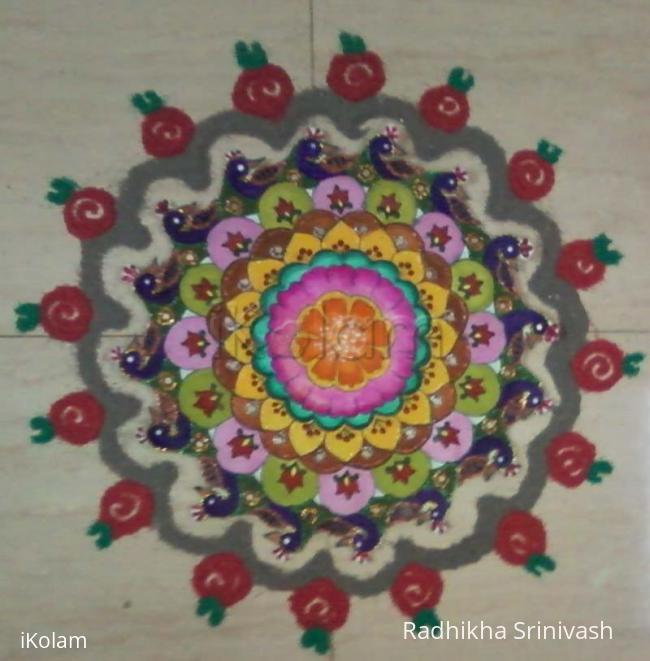 Rangoli: krishna jayanthi kolam