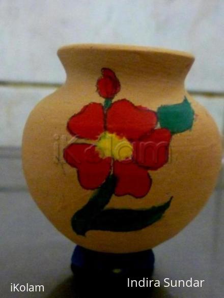 Rangoli: Design on a pot