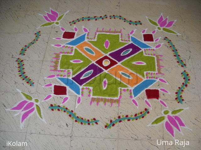 Rangoli: 9x9 kolam