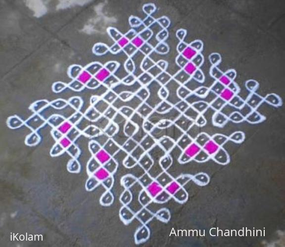 Rangoli: 15x1 DOTTED KOLAM-1