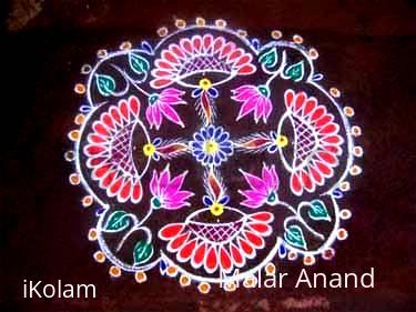 Rangoli: Diya Flower