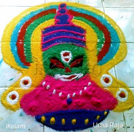 Rangoli: yakshagana face