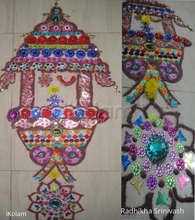 Rangoli: stone worked chariot