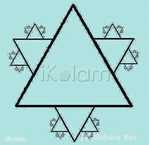 Rangoli: Star of David - Fractal :-)