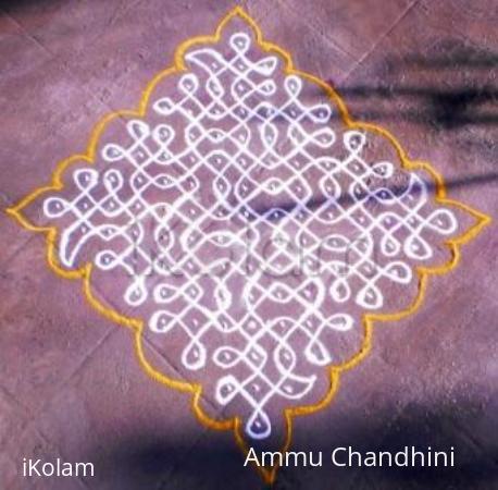 Rangoli: 15x1 DOTTED KOLAM-2