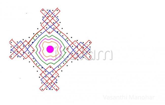 Rangoli: Trapezium design