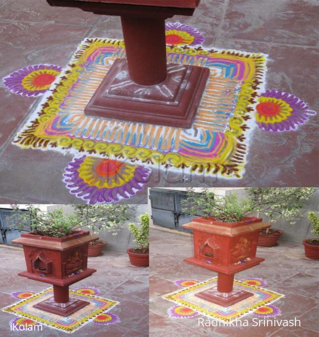 Rangoli: kolam for tulasi maadam