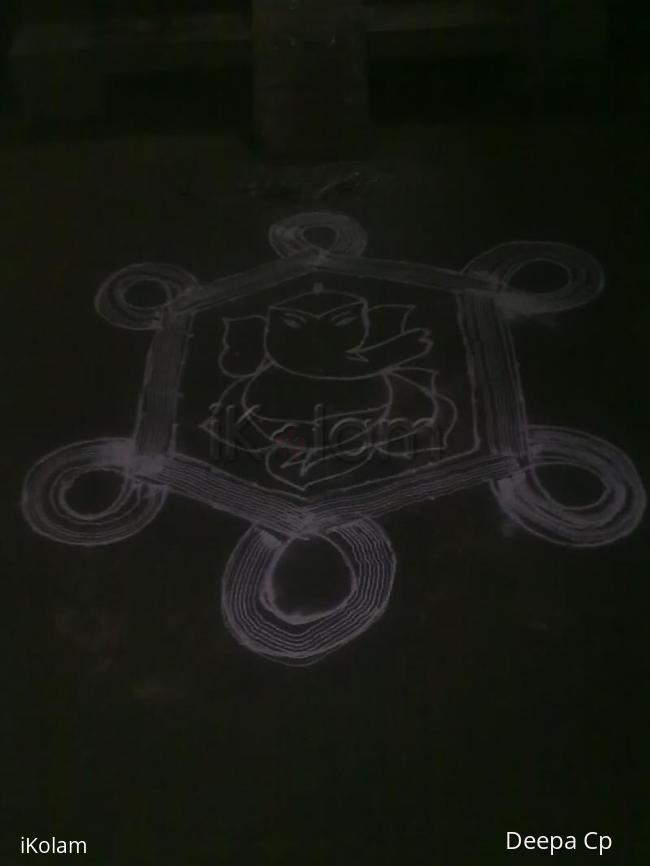 Rangoli: vinayagar kuzhal kolam