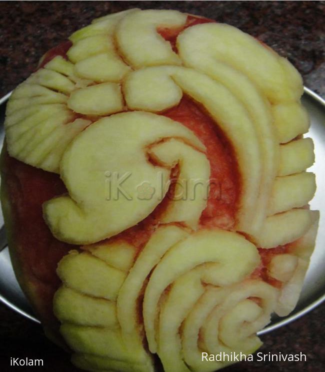 Rangoli: Water melon carving  4