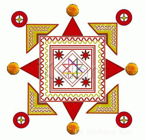 Rangoli: paDi kOlam